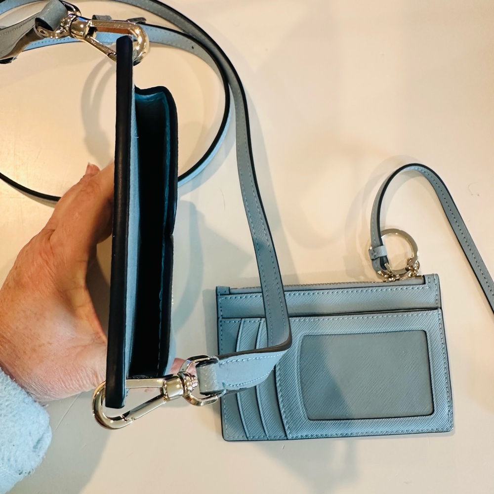 Kate Spade Blue Spencer Slim Crossbody Bag & Matching Wallet, New Without Tags - Picture 12 of 12